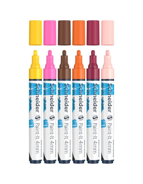 Schneider Paint It Acrylic Marker Pack of 6