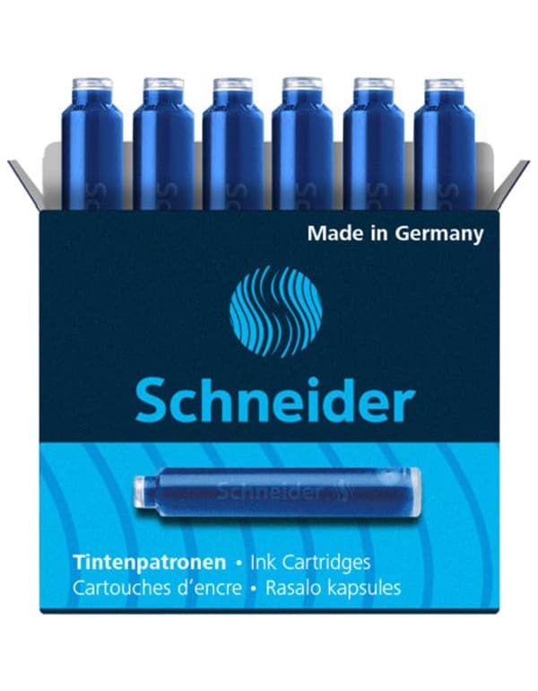 Schneider Ink Cartridges Pack of 6 - Blue