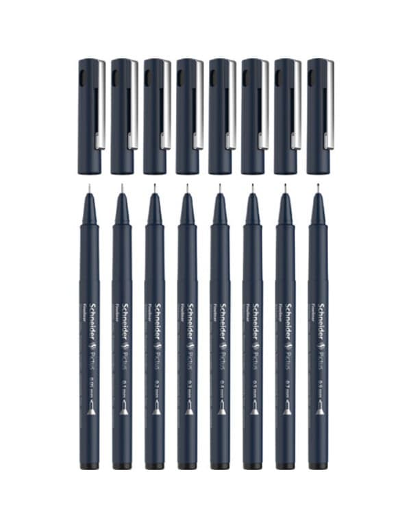 Schneider Pictus Fineliners 8/Pack 0.4mm