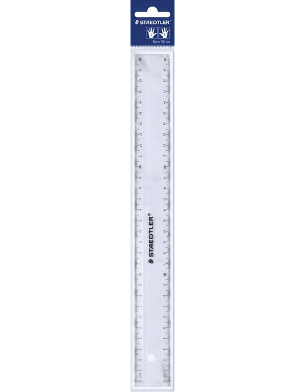 Staedtler 562 Transparent Clear Plastic Ruler 30CM