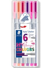 Staedtler Triplus Fineliner Marker Pen Flamingo Colors Pack of 6 product image
