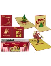 Christmas greeting cards with fold-out silhouette foiled, 15x15cm product image
