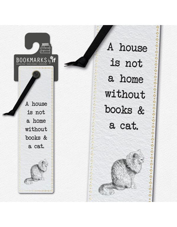 Literary Bookmarks - Books & a Cat