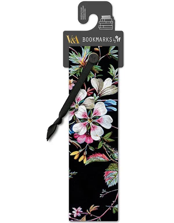 V&a Bookmarks Black Floral
