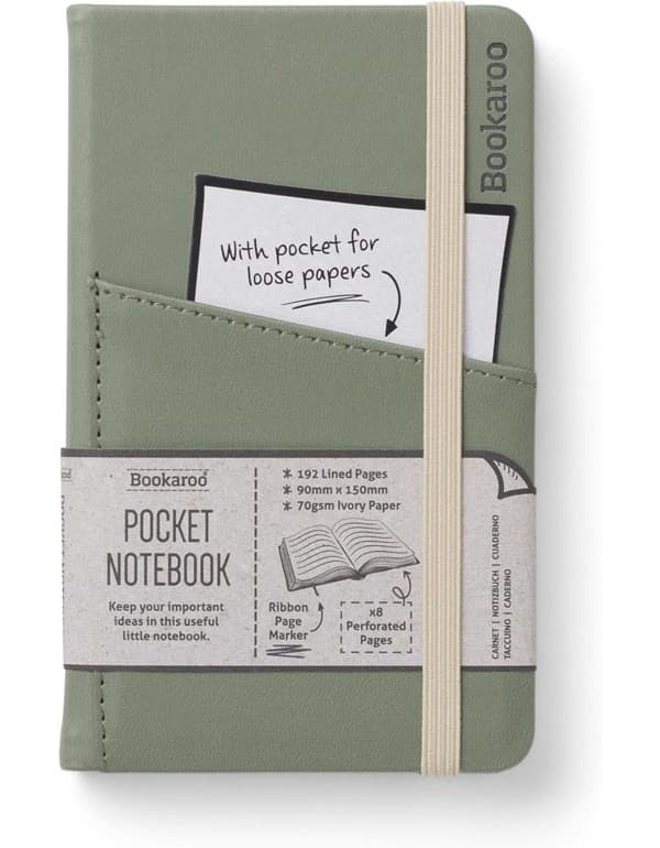Bookaroo Pocket Notebook (A6) Journal - Fern