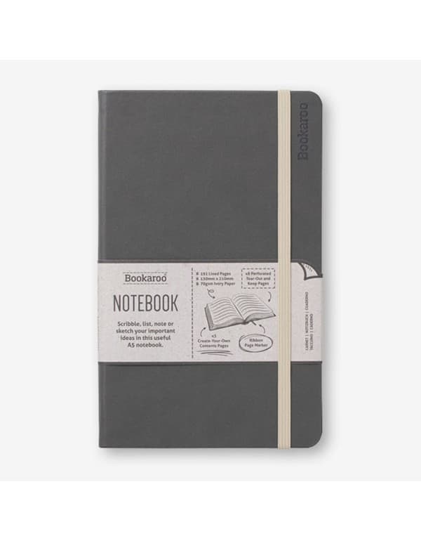 Bookaroo Notebook (A5) Journal - Charcoal