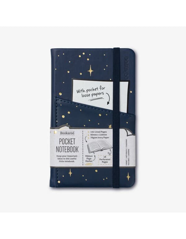 Bookaroo Pocket Notebook (A6) Journal - Moon & Stars