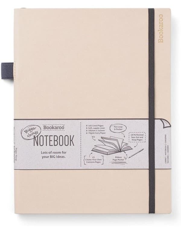 Bookaroo Bigger Things Notebook Journal - Cream