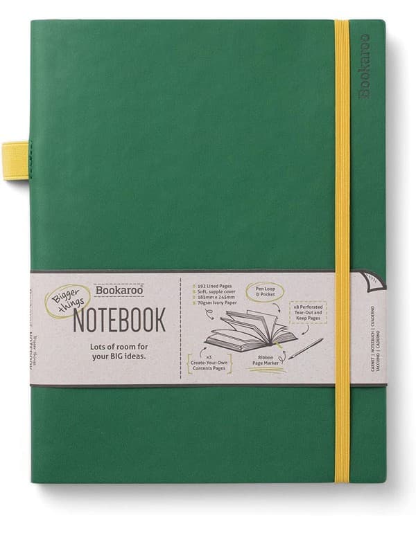 Bookaroo Bigger Things Notebook Journal - Forest Green