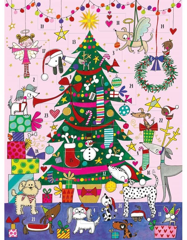 Advent Calendar - Christmas Tree & Dogs (foiled)