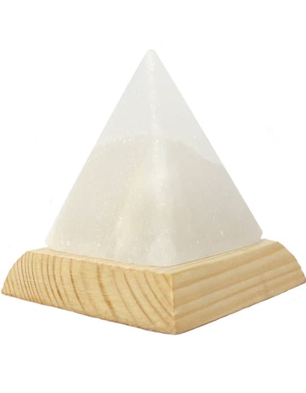 Pyramid White Usb Salt Lamp