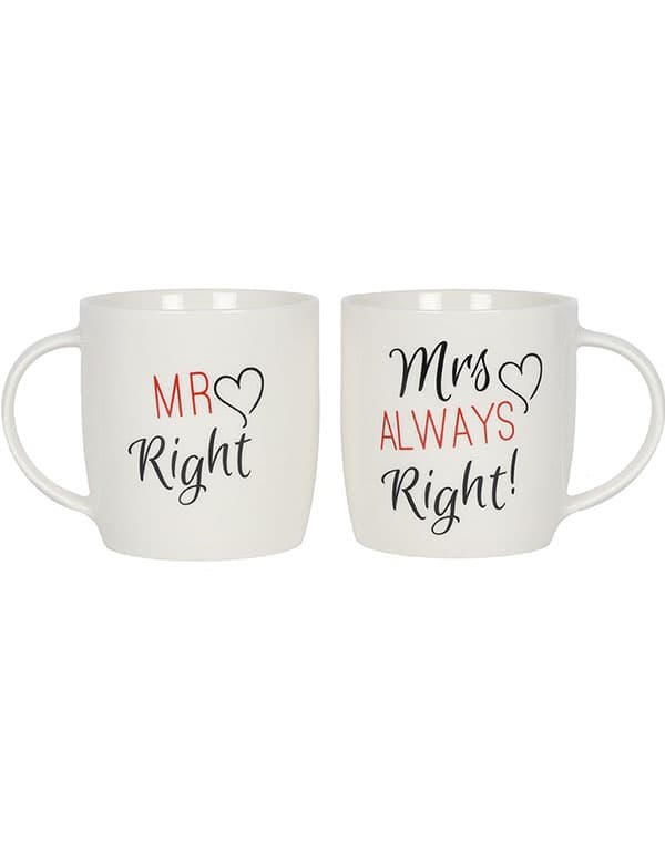 Set Of 2 Mr And Mrs Mugs