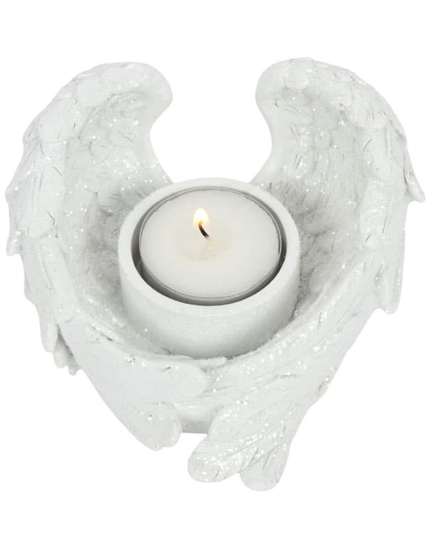 Glitter Angel Wing Candle Holder