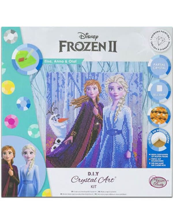 Crystal Art Kit - Elsa , Anna and Olaf