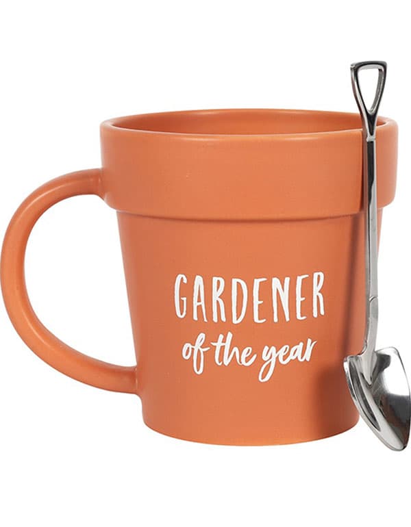 Gardener Of The Year Pot Mug And Shovel Spoon