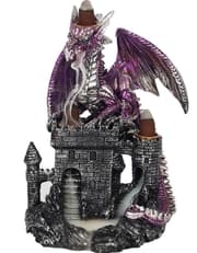 Purple Dragon On Castle Backflow Incense Burner product image