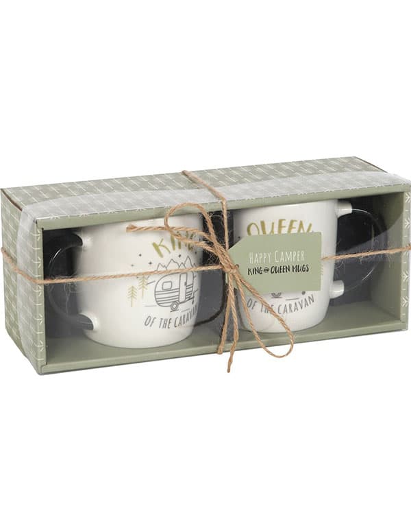 King And Queen Couples Caravan Mug Set
