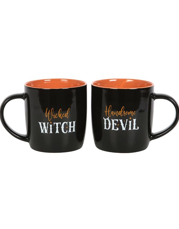 Wicked Witch And Handsome Devil Couples Mug Set