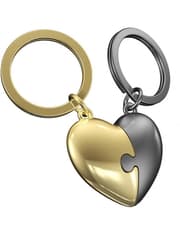 Metalmorphose Black & Gold Heart Puzzle Keychain product image