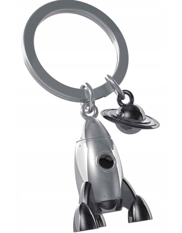 Metalmorphose - Rocket and Saturn Keychain