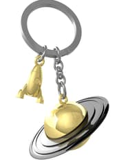Metalmorphose - Rocket and Saturn Gold Keychain product image