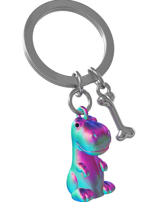 Metalmorphose - Dino with Bone Keychain