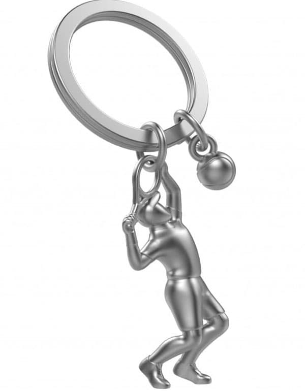 Metalmorphose Tennis Player Keychain