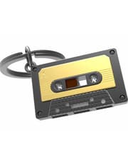 Metalmorphose Black & Gold Audio Cassette Keychain product image