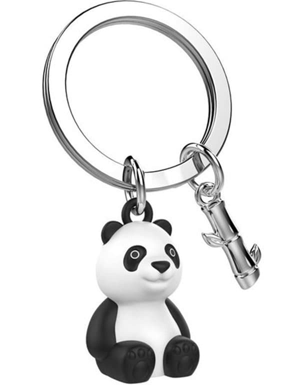 Metalmorphose Panda & Bamboo Keychain