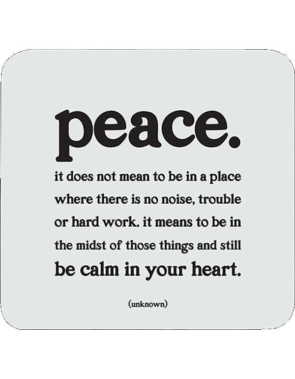Quotable Coasters - "Peace"