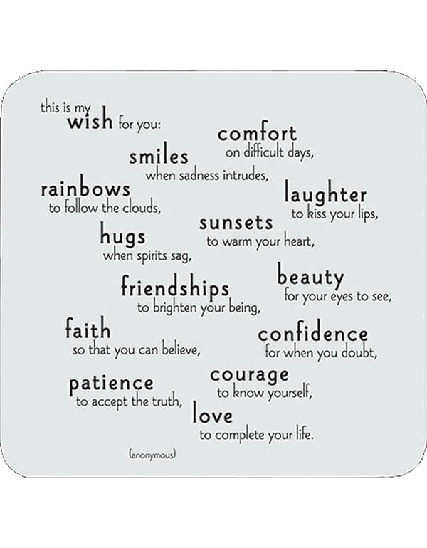 Quotable Coasters - "My wish for you"