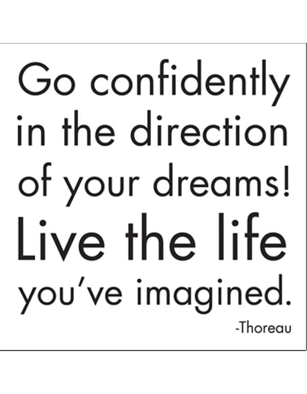 Quotable Magnets - "Go confidently in the direction of your dreams"