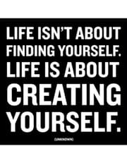 Quotable Magnets - "Life is about creating yourself" product image