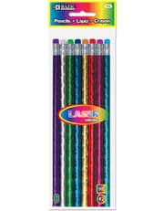 Bazic Metallic Laser Foil Wood Pencil with Eraser product image
