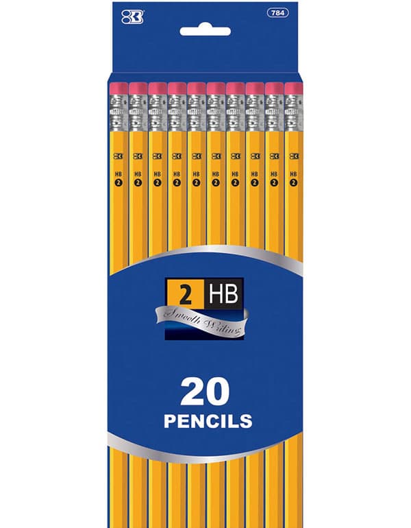 Bazic Yellow Pencils 20/Pack
