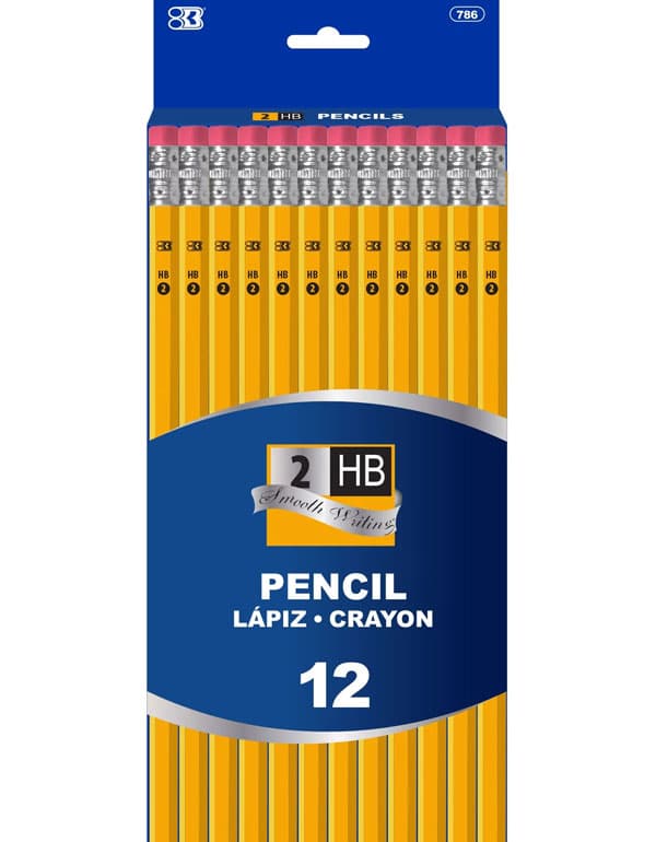 Bazic Yellow Pencils 12/Pack