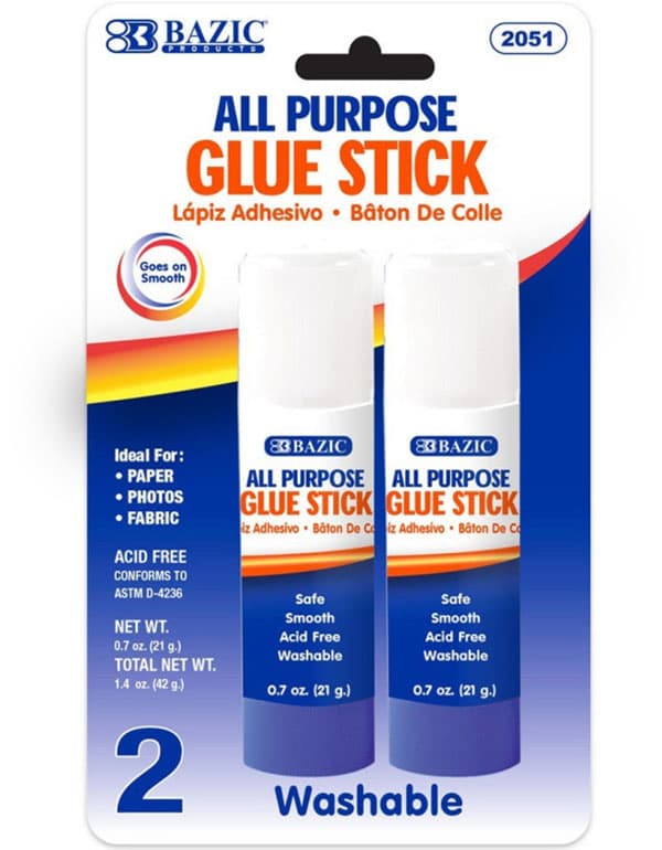 Bazic Premium Large Glue Stick 2/Pack