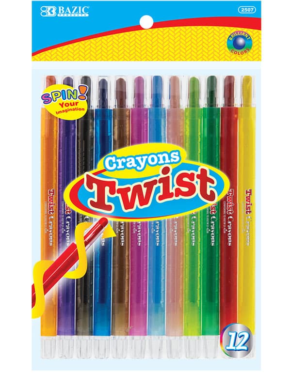 Bazic 12 Color Propelling Crayons