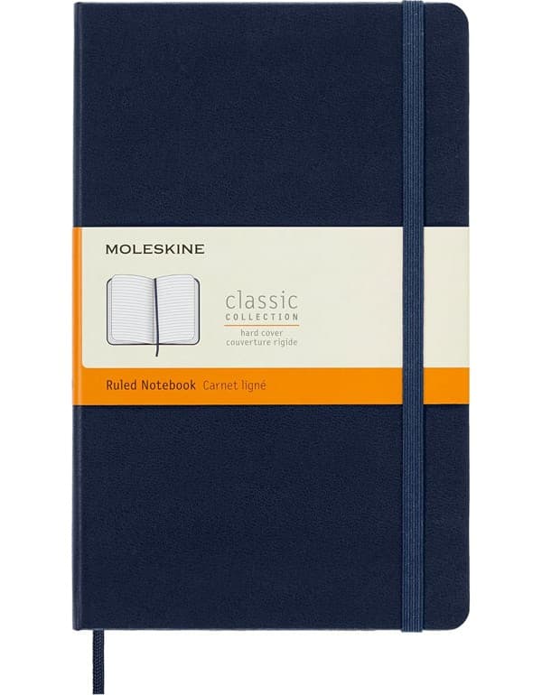 Moleskine Hardcover Ruled Large Notebook Blue