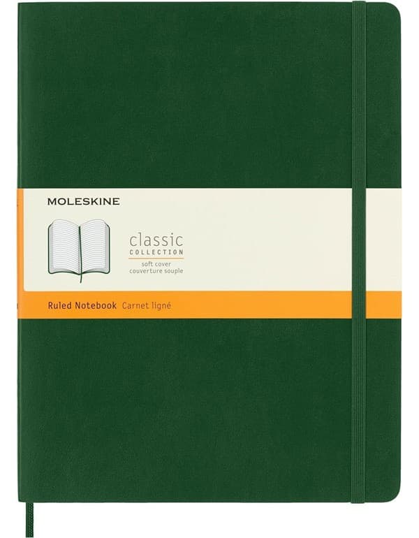 Moleskine Softcover Ruled XL Notebook Green