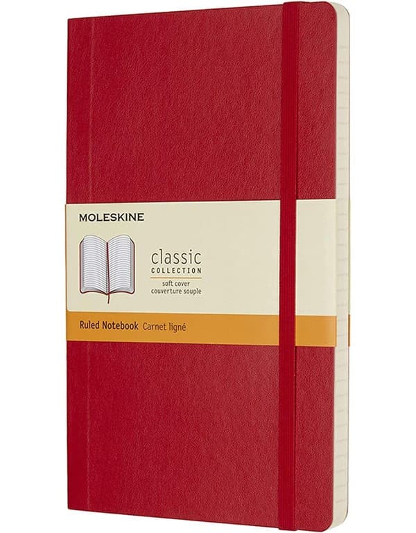 Moleskine Softcover Ruled Large Notebook Red