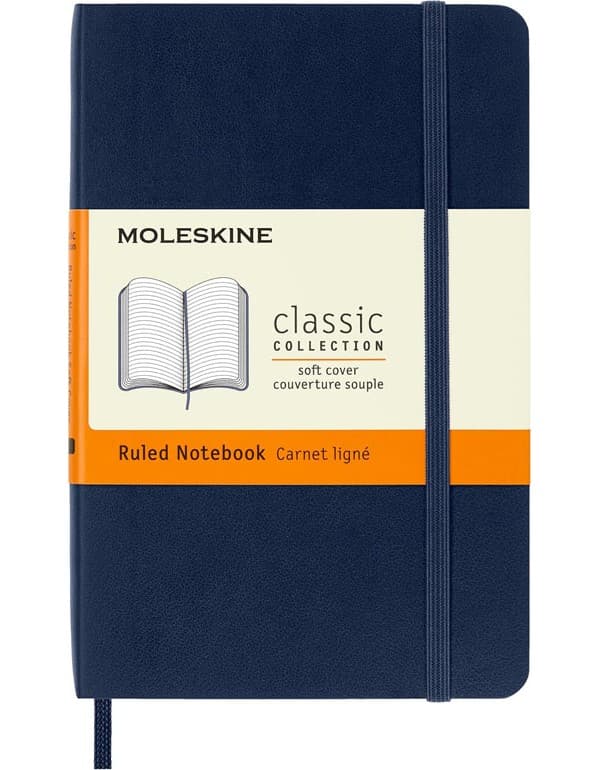 Moleskine Pocket Ruled Softcover Notebook Blue