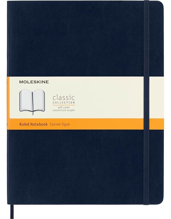 Moleskine Softcover Ruled XL Notebook Blue