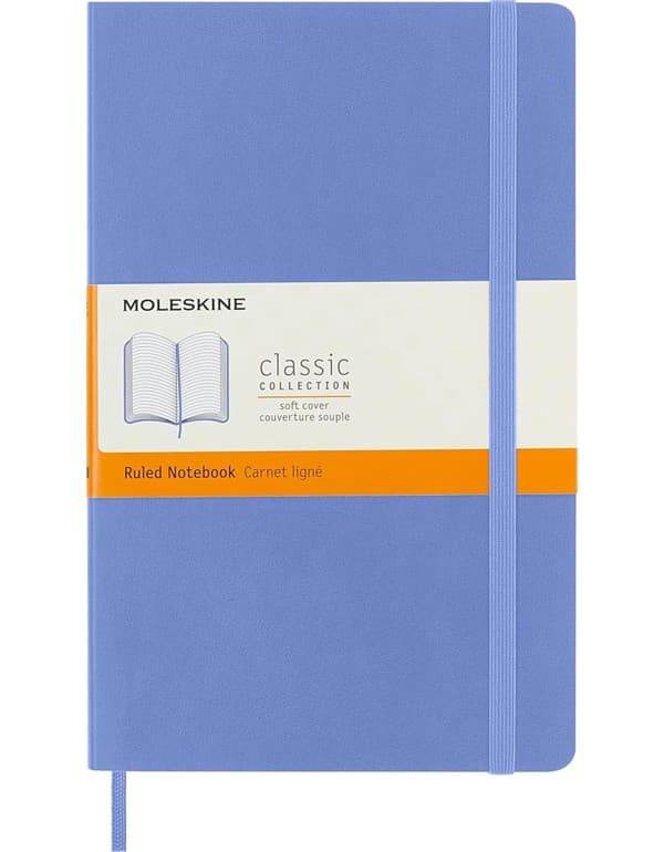 Moleskine Softcover Ruled Large Notebook Hydrangea Blue