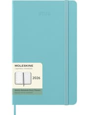 Moleskine Weekly Planner 2026 12 Months Weekly Planner Hardcover Large Aquamarine product image