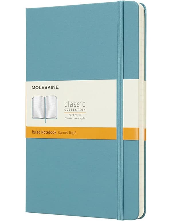 Moleskine Hardcover Ruled Large Notebook Reef Blue