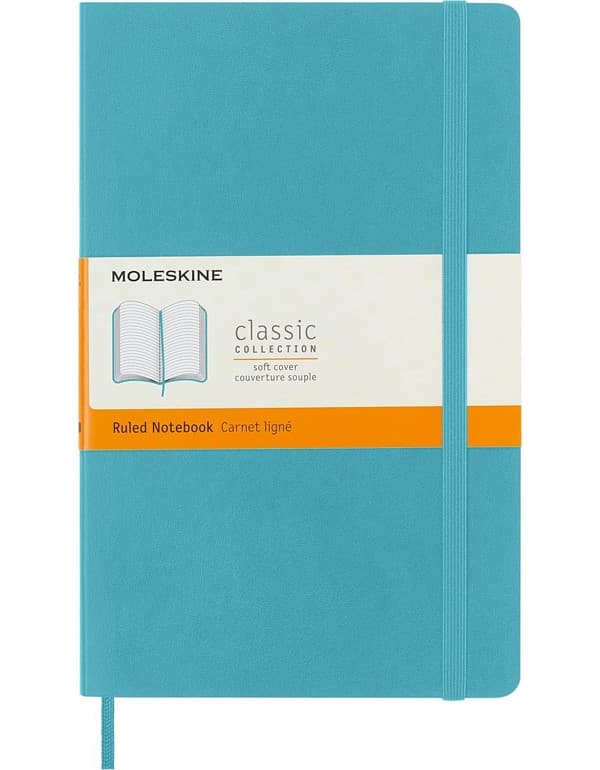 Moleskine Softcover Ruled Large Notebook Reef Blue
