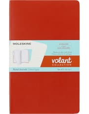 Moleskine Softcover Volant Journal Ruled Large Coral Orange / Aqua Blue Pack of 2 product image