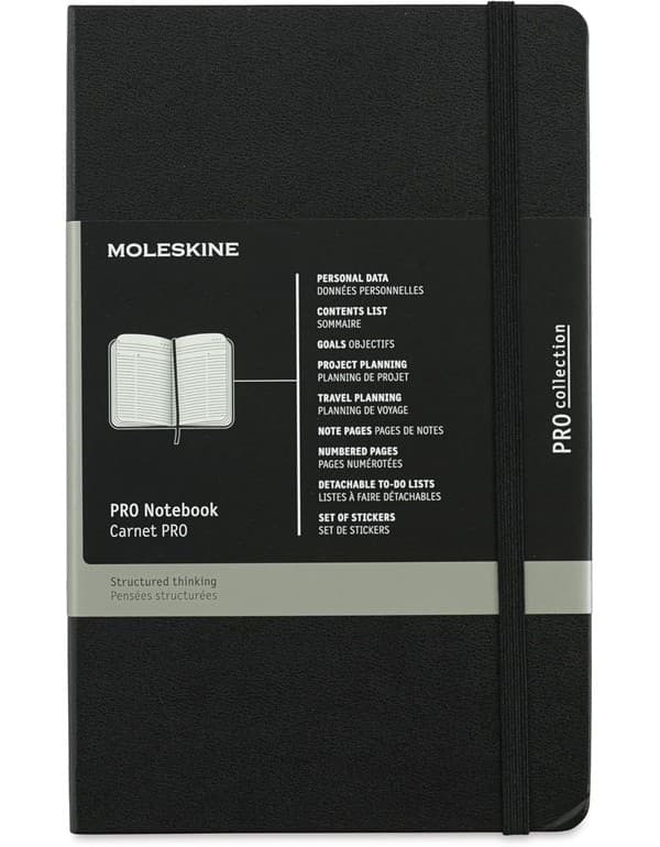 Moleskine Professional Notebook Large Hardcover Black
