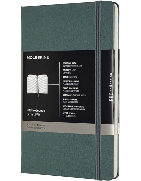 Moleskine Professional Notebook Large Hardcover Forest Green